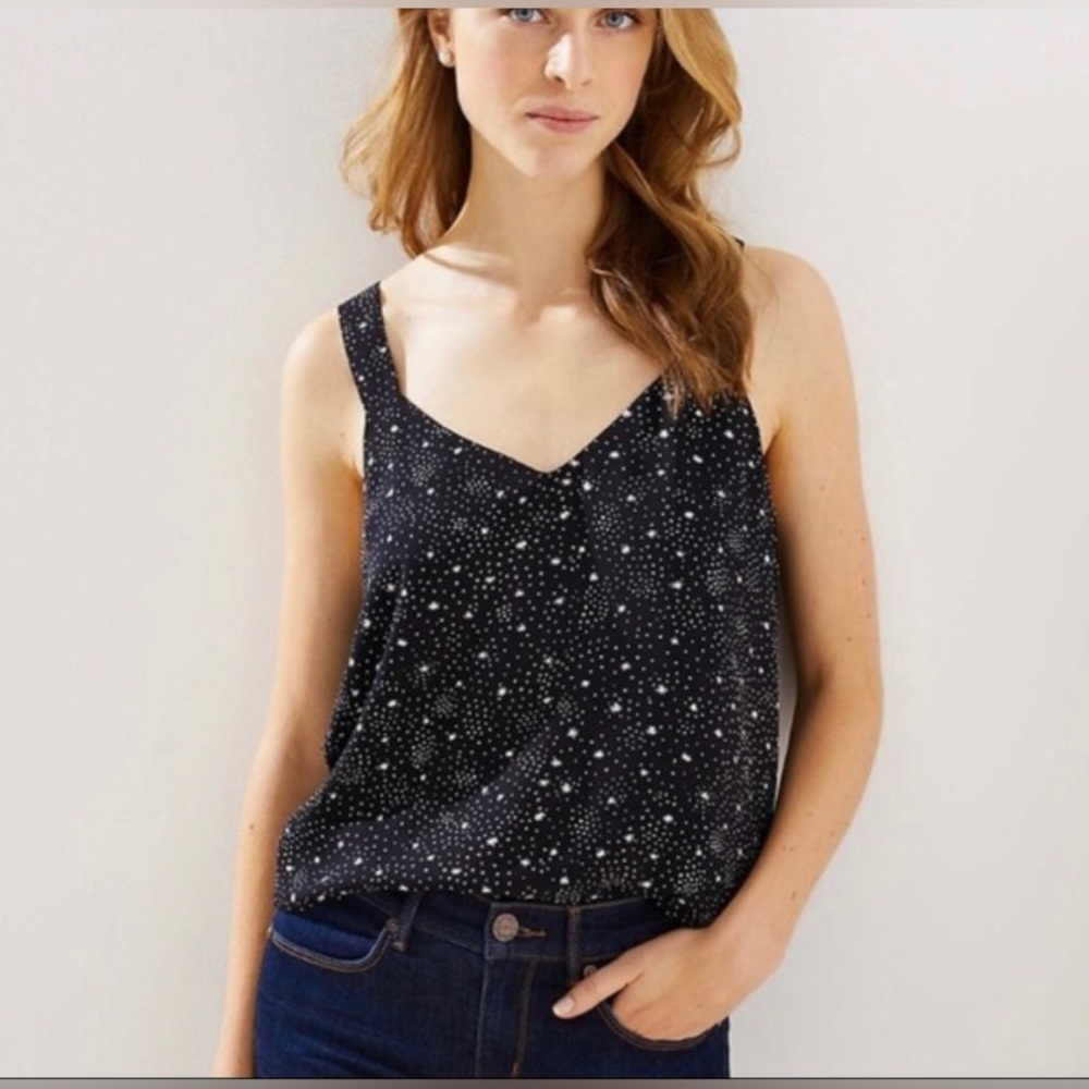 Loft black stars flowy top